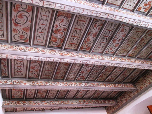 Nový Hrad u Jimlína - malovaný strop.